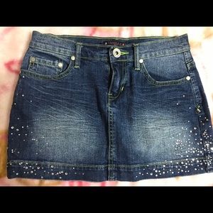 Vanilla Star Medium Wash Denim Mini Skirt Size 3